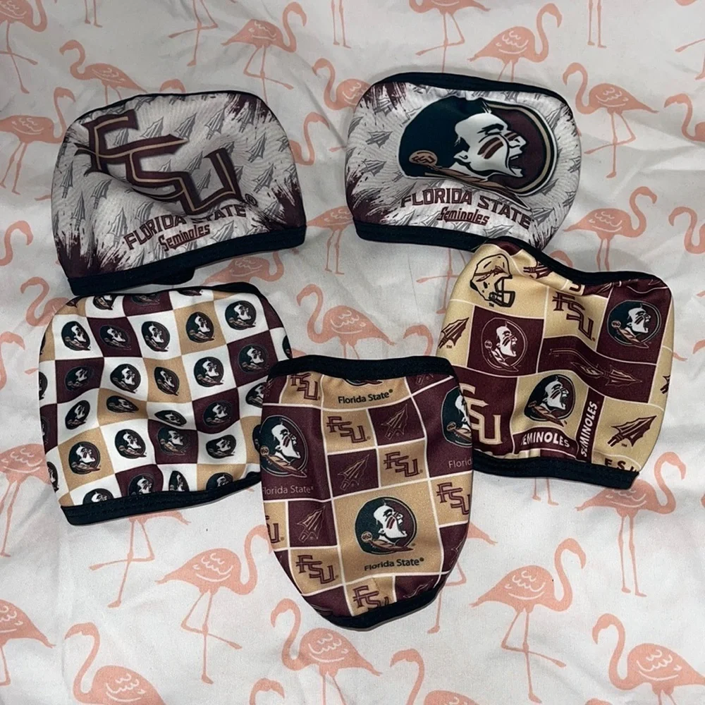 New set/5 FSU Seminoles face masks